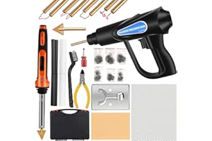KKMOL Spawarka do tworzywa sztucznego 70 W – spawarka do tworzyw sztucznych zestaw naprawczy 852 szt., spawarka do zderzaka samochodowego/części samochodowych/kajaków/kajaków/ 2 akcesoria x 850