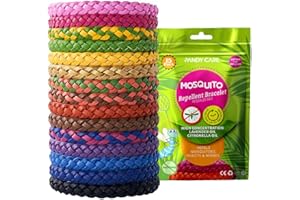 Mosquito Repellent Bracelet 15 Pack, PandyCare Mosquito Bands for Adults, Kids & Babies - Premium Quality, DEET-Free Natural Wristbands, Protection Insects up to 300 Hours