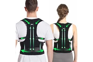 Lalent Back Support Brace Posture Corrector for Men and Women - Adjustable Upper Back Straightener Shoulder Lumbar Belt - Relief Pain in Neck Back and Shoulders (XL)