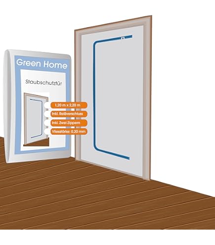 Copertura Porta Antipolvere SafeCore 220x110cm - Con Nastro, Per Cantieri E Ristrutturazioni