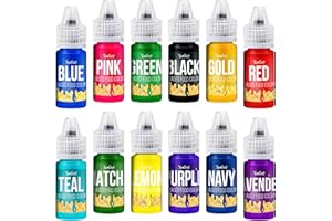 YUMCRAFT Oil Based Food Coloring for Chocolate - 12 Vibrant Color Food Coloring for Chocolate, Candy Melts, Buttercream, Frosting - Fat Soluble Food Color Dye for Baking, Fondant - 0.2 Fl. oz (6 ml)/Bottles