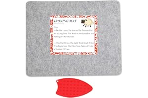 BFACCIA Nappe Repassage Tapis de Repassage en Laine Portable Housse de Planche à Repasser À Haute Température Coussin de Feutre Fers À Vapeur