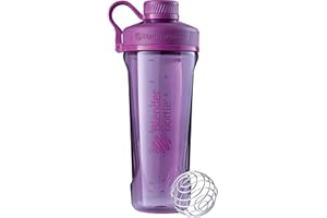 BLENDERBOTTLE Blender Bottle Radian Tritan, Shaker Protein Shaker Cup, Diet Shaker, Butelka na wodę, z kulką blendera, 940 ml, śliwka