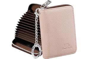 FurArt Kreditkartenetui für Damen und Herren, RFID Schutz,Schlüsselanhänger,Reißverschlussetui