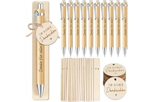 BOFUNX 20pcs Dankeschön Geschenke Danke für Alles Kugelschreiber Geschenke Holz Kugelschreiber Dankeschön Geschenk Abschiedsgeschenk für Kollegen Erzieherin Lehrer Kita Schuler Ruhestand