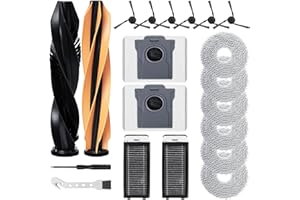 Jegehoyo Kit d'accessoires pour aspirateur robot DREAME Matrix10 Ultra / L40s Pro Ultra / X50 Ultra Complete / X50 Master / L50 Pro Ultra, pour Mova V50 Ultra Complete/Mova P50s Ultra(20 accessoires)