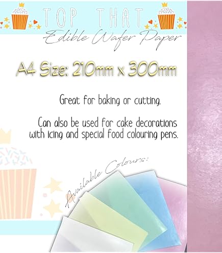Premium Edible A4 White Wafer Paper ( Rice Paper ) - Pack Of 100 Sheets - Mild Sweet Vanilla Flavour - BY CDA Products - View #10