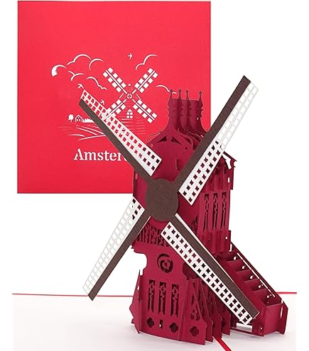 Carte 3D « Holland – Amsterdam » - Carte D'anniversaire, Carte De Vœux, Souvenir Et Cadeau - Comme Invitation à Un Voyage En Ville, Idée Cadeau Et Décoration Unique