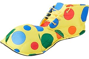 Shatchi Clownschuhe, Übergröße, Zirkus, gelb, gepunktet, Kostüm-Zubehör, Buchtag, mehrfarbig