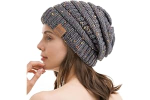 REDESS Slouchy Beanie Mütze für Herren und Damen Winter Warm Chunky Soft Oversized Zopfstrickmütze