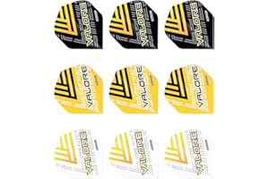 ‎RED DRAGON Red Dragon Darts – zestaw lotek (w sumie 9) Extra Thick 100 Micron – standardowy kształt lotek – profesjonalne akcesoria do lotek