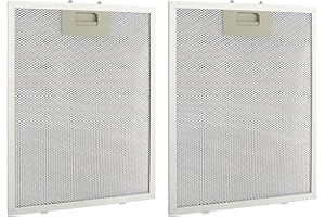 XNNMZHAO Metallfettfilter für Dunstabzugshauben, 2 Stück Dunstabzugshaube Filter Metall Ersatzfilter AluminiumFettfilter 320x260mm, Austauschfilter Metallfettfilter Universal für Küchenabzugshauben