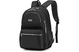 SUCIKORIO Sac à Dos Voyage Cabine Avion easyJet 45x36x20, Imperméable Sac a Dos Femme avec Compartiment Ordinateur 15,6 Pouces Noir Sac à Dos Ordinateur Pour Femme, Fille, école