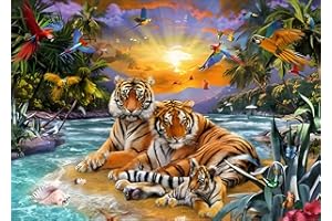 MXJSUA Pittura Diamante 5D Kit Trapano Completo Strass Incollato Artigianato Decorazione della Parete di Casa 30x40 cm Uccello Tigre