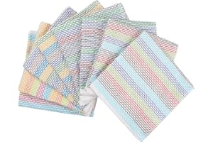 Lifaith Kitchen Dish Cloths 100% Cotton Tea Towels, Soft and Absorbent, Everyday Kitchen Basic, Machine Washable Kitchen Dishcloths 33 x 33 Cm Set of 8 Multi Colors