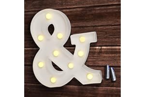 ‎BEMECE bemece LED Buchstabe Lichter Alphabet, LED Brief Licht, Led dekoration für Geburtstag Party Hochzeit & Urlaub Haus Bar - &