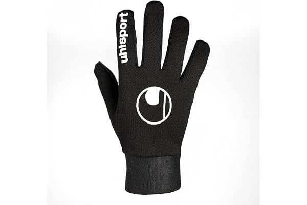 uhlsport fotboll fältspelarhandskar – fältspelarhandskar för män, kvinnor, barn – löpning jogging handskar med mikrogrepp profil för varma och torra händer i kallt väder