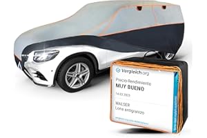 WALSER Funda antigranizo para el Coche Perma Protect, SUV, Precio Rendimiento Ganador* Funda Repelente al Agua antigranizo para automóvil, Lona para Coche, Funda para Coche L