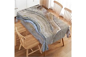 Walmsco Tablecloth Marble Pattern Surface Decor For Dining Room Kitchen Rectangular Table Cover 132 * 178cm