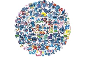 Acuiwer 100PCS Cute Stickers Cartoon Kids Sti-ch Stickers for Water Bottles Snowboard Laptop Luggage Motorcycle Bicycle Fridge Kids Teens Gift