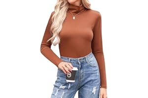 Aottori Maglia Donna Collo Alto Dolcevita Manica Lunga Lupetto Leggero Aderente Basic Top Elegante Intimo Traspirante Sottogiacca Elasticizzato Primavera Autunno