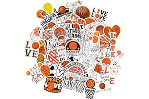 TARIFA UNITED Autocollants basketball pour enfant stickesr basket-ball pour skate ordinateurs portable bouteilles d'eau vélo livres scolaires casque de moto journa livres autocollants vinyle stickers set basket