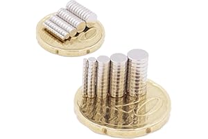 Brudazon | Conjunto de 50 Mini Imanes Discos 1x1mm + 2x1mm + 3x1mm + 4x1mm + 5x1mm | N52 Los imanes de neodimio Ultra Fuertes | Imán del Poder para la Toma de Modelo | Pequeño y Extra Fuerte