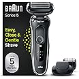 Braun Series 5 Elektrorasierer mit EasyClick Aufsatz, Barttrimmer, Rasierer Herren, EasyClean, Wet & Dry, Geschenk Mann, Made