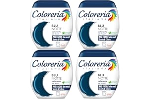 Coloreria Italiana Grey Colorante Tessuti e Vestiti in Lavatrice, colore Blu Notte, 4 Confezioni, 350 g