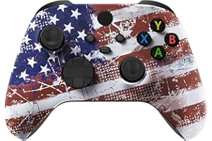 eXtremeRate Impression US Flag Wymiana Płyta Czołowa, Soft Touch Grip Housing Shell Case dla Xbox Series S & dla Xbox Series X, dla Xbox Core Controller - Controller Nie Jest Wliczony W Cenę