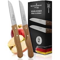 SMI Schälmesser-Set 2-teilig – Gerades & Gebogenes Messer, Edelstahl, Made In Solingen