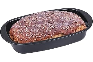 C|H|G chg Forma do chleba, emalia, czarna, nakrapiana, 37 x 20 x 7 cm