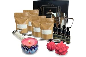 Artnova ZenFlame Kit Completo per Creare Candele con Fragranze Naturali e Stampi Decorativi - DIY - Stampi Decorativi Cactus e Fiore, Cera di Soia e Coloranti Vibranti