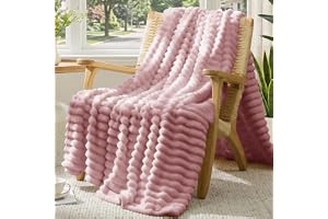 Vielit Cord gosig filt, fluffig, dekorativ sofffilt, 150 x 200 XL ros | Ultramjukt överkast, ullfilt, dekorativ soffpläd för vardagsrum, överkast, present till kvinnor, OEKO, maskintvättbar