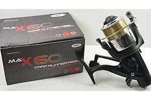 NGT FRL-MAX60-LINE Max60 2bb 'carp Runner' Fishing Reel With 10lb Line - Black, Standard