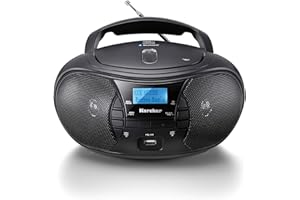 KÄRCHER Karcher RR 5028D Radio CD Portable (Lecteur CD, Radio Dab+, Bluetooth, Batterie/Alimentation Secteur, USB) Noir
