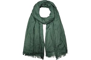 GRAGENGS Women's Summer Scarves Cotton Lightweight Large Long Gauze Women's Scarf Elegant Plain Cloths 75 x 43 Inches