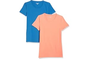 Amazon Essentials Damski T-shirt z krótkim rękawem i okrągłym dekoltem