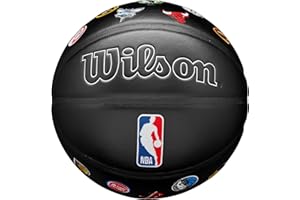 Wilson Pallone da Basket NBA All Team Premiere, Con Design a Doppia Profondità, Finitura Effetto Pelle di Serpente, Maggiore Stabilità Aerea, Cuciture Con Logo Della Squadra, Taglia: 7