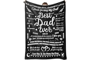 Juratar Dad Gifts for Fathers Day from Daughter Son, Flannel Blanket Dad Gifts, Personalized Dad Birthday Gifts, Christmas Thanksgiving Present for Dad(157x132 cm)