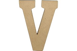 Clairefontaine ES Décopatch AC873C - Soporte de papel marrón maché 15,3 x 2,5 x 20 cm, Letra mayúscula V