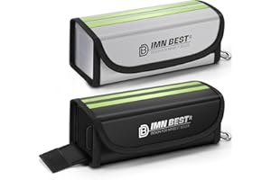 ImnBest 2 Stück Lipo Safe Bag,Feuerfeste Lipo Batterietasche,Lipo Akku Tasche Feuerfest Explosionsgeschützte Lipo Safe Bag Für Ladung und Transport, Akku sicherheitsbox