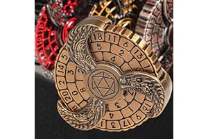 HKDZ DND Dice Spinner Roulette Dice 7-in-1 D&D Polyhedral Cool Rotating Metal Dice Dungeons and Dragons Starter Set with Gift Box Spinning Games for RPG MTG Table Games (Gold)