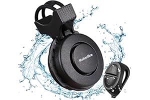 Makerfire Sonnette de Vélo Sonnette de vélo Rechargeable USB 120 DB Invisible de Cyclisme Alarme Fort Corne étanche 3 Modes d'alerte Bague pour vélo de Route Scooter Guidon