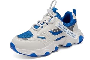 Shoful Kid Trainers Girls Tennis Running Sneakers Boys Outdoor Breathable Lightweight Fashion Shoes Kids Knit Athletic Walking Slip Resistant Shoes