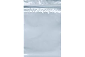 TP4U - Pack of 100 Heavy Duty Bags 7'' x 10'' Gauge 300g Multipurpose Extra Strong Grip Seal Zip lock Reusable Resealable Clear Plastic Polythene Bags (7'' x 10'')