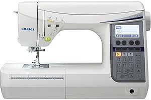 JUKI HZL-DX5 elektrische Nähmaschine mit automatischem Fadenabschneider, Fußsteuerung, Metall, weiß, 51 x 25,7 x 30,5 cm