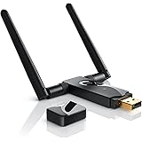 CSL - 300Mbit USB WLAN Adapter mit 2 Hochleistungs Antennen Dual-Band - MiMo Technik - Frequenz 2,4GHz 5GHz - hohe Reichweite