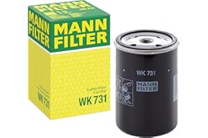 MANN-FILTER Fuel Filter WK 731, Spin-On, 7.6 cm Diameter, Schwarz, Replacement Part for Tractor