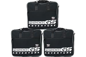 Great Bikers Gear Pannier Liner Bags (Set of 3) Bags to Fit BMW R1200GS Adventure GSA Aluminium Panniers, Motorcycle Touring Bag | Pannier Bag | Inner Bags (Black-P)
